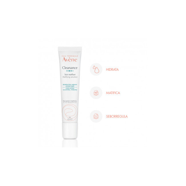 Avene cleanance crema matificante seborreguladora e hidratante para piel grasa con tendencia...