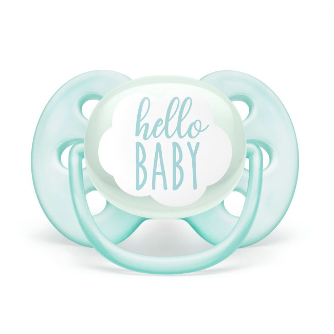 Avent chupete 0-6 ultra soft decorado nene x1