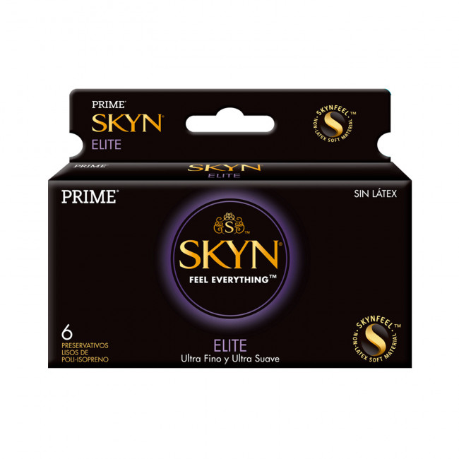 Prime preservativo skyn elite sin latex, ultra finos, para personas alérgicas al látex,  x 6...