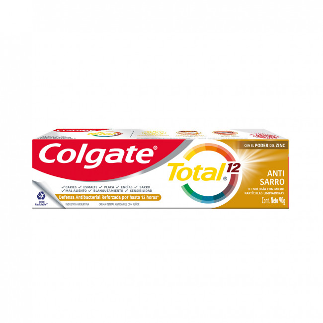 Colgate pasta dental total 12 control sarro x 90 grs.