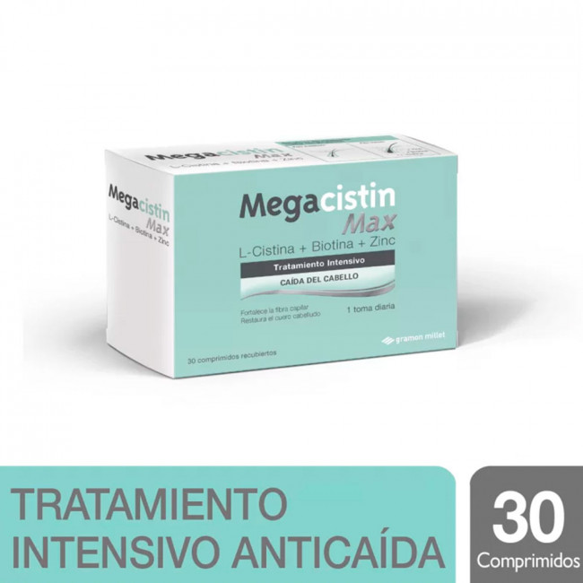 Megacistin max suplemento para la caída del cabello comprimidos x 30