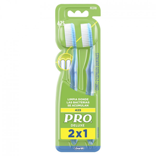 Pro plus cepillo dental plus medio doble acción (2X1)