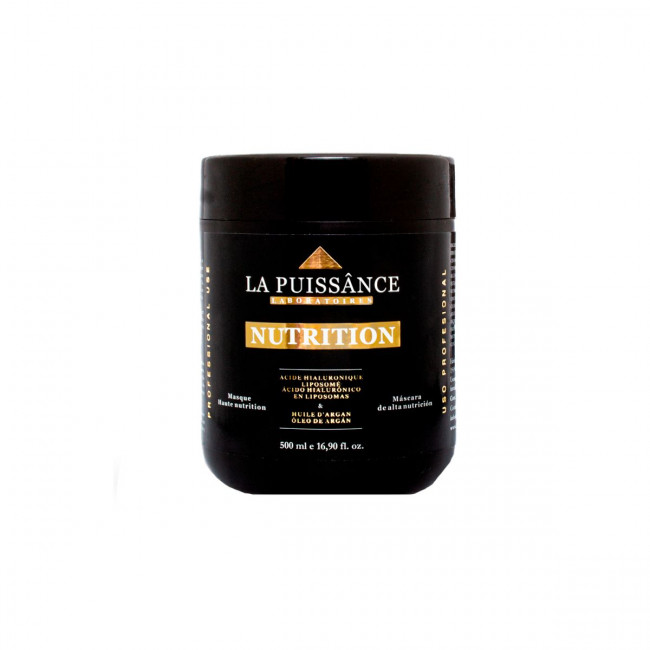 La puissance mascara de alta nutrición con argán y acido hialurónico x 500ml.