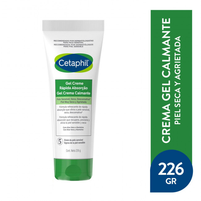 Cetaphil gel crema calmante, hidratante para piel seca y agrietada x 226 grs.