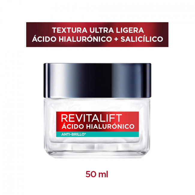 Loreal revitalift hialu gel crema rellenador de textura refrescante y rápida absorción (ácido...