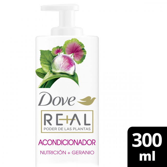 Dove acondicionador nutrición + geranio para cabellos  dañados x 300 ml.